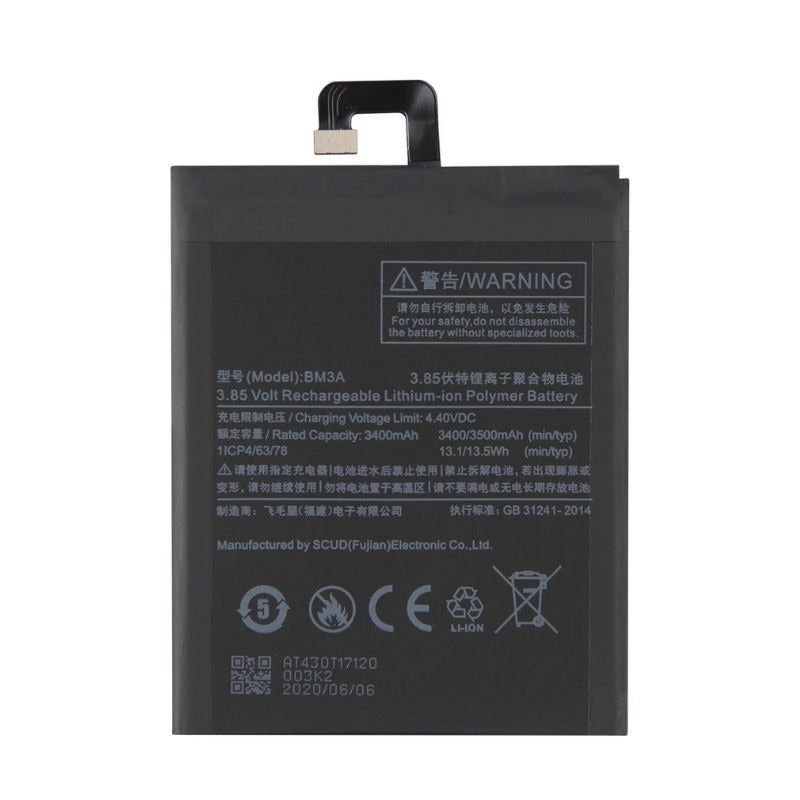 Battery Replacement for Xiaomi Mi Note 3 BM3A