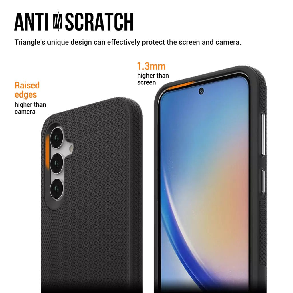 Triangle Armour Case Cover for Galaxy A57 5G - Black