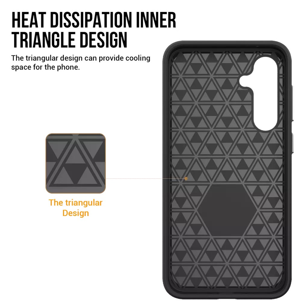 Triangle Armour Case Cover for Galaxy A37 5G - Black