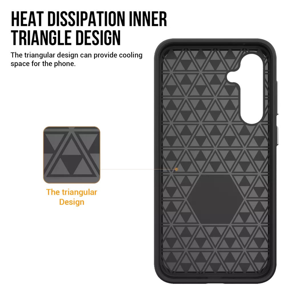 Triangle Armour Case Cover for Galaxy A57 5G - Black