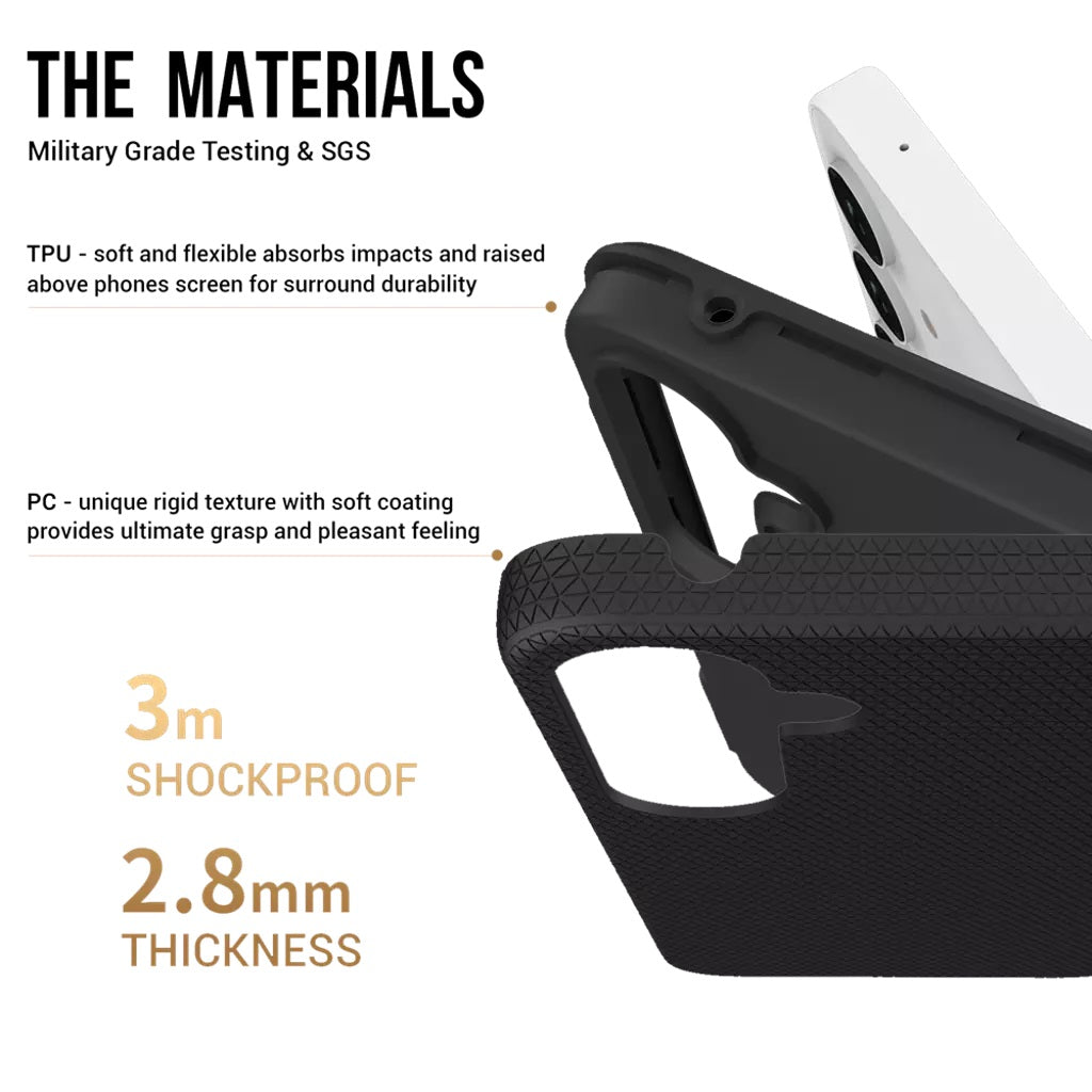 Triangle Armour Case Cover for Galaxy A37 5G - Black