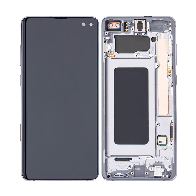 LCD Digitizer Screen Assembly with Frame Service Pack for Galaxy S10 Plus G975 - Prism Black