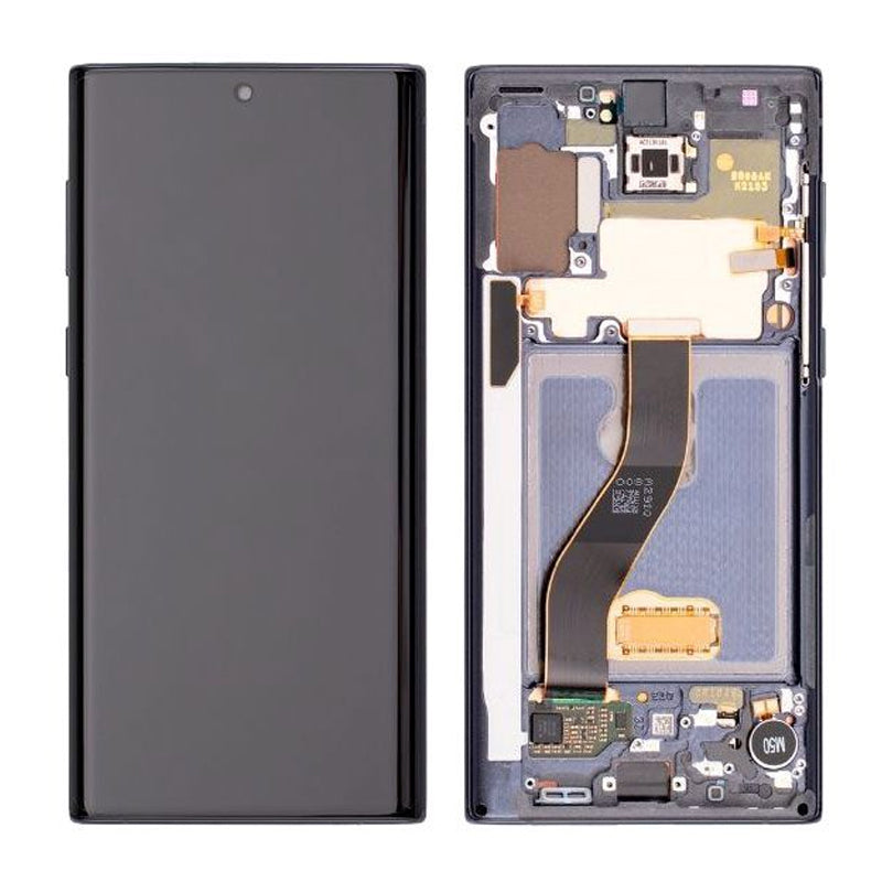 LCD Digitizer Screen Assembly  with Frame Service Pack for Galaxy Note 10 N970 - Aura Black