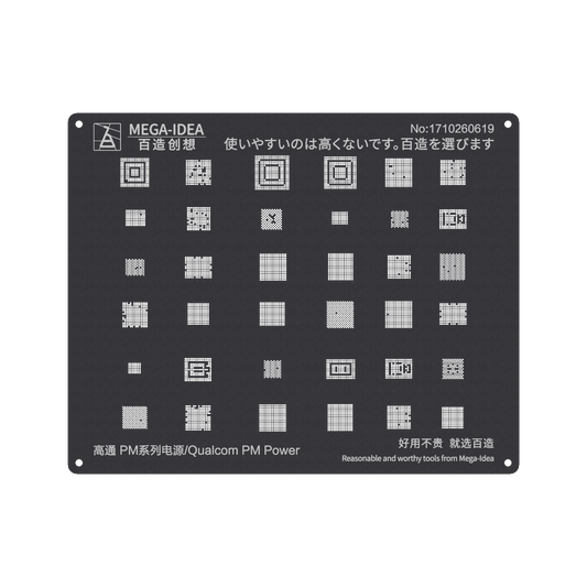 MEGA- IDEA Black Stencils Qualcom PM Power