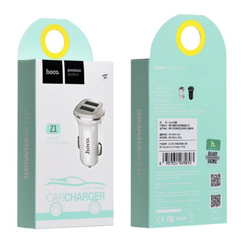 Hoco Z1 Dual USB Car Charger