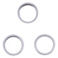 For iPhone 14 Pro Max 3PCS Rear Camera Glass Lens Metal Outside Protector Hoop Ring