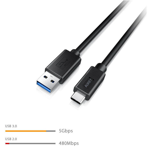 AUKEY Braided USB to Type-C USB Cable (CB-C10) - Black