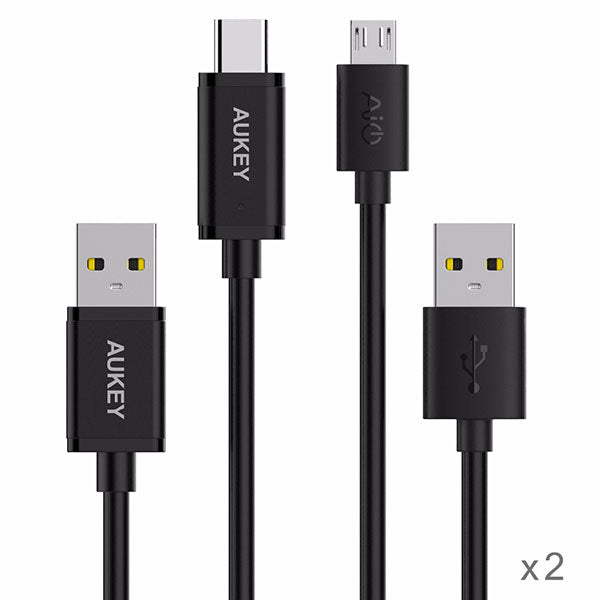 AUKEY USB Type-C & Micro USB  Data Charging Cable Kit 3Pcs (1M)