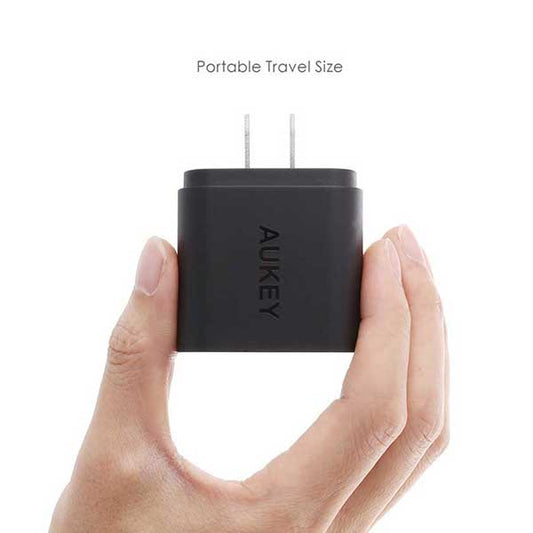Aukey PA-U28 Fast Wall Charger with 1M length Micro USB Data Cable Black