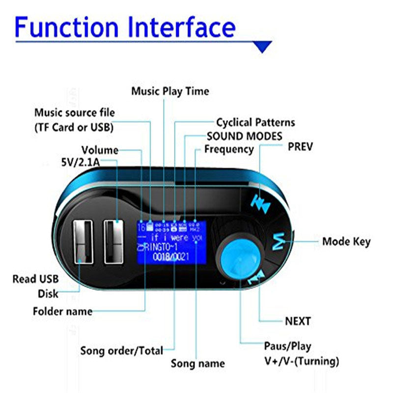 Bluetooth Car Kit FM Transmitter Mp3 BF-66