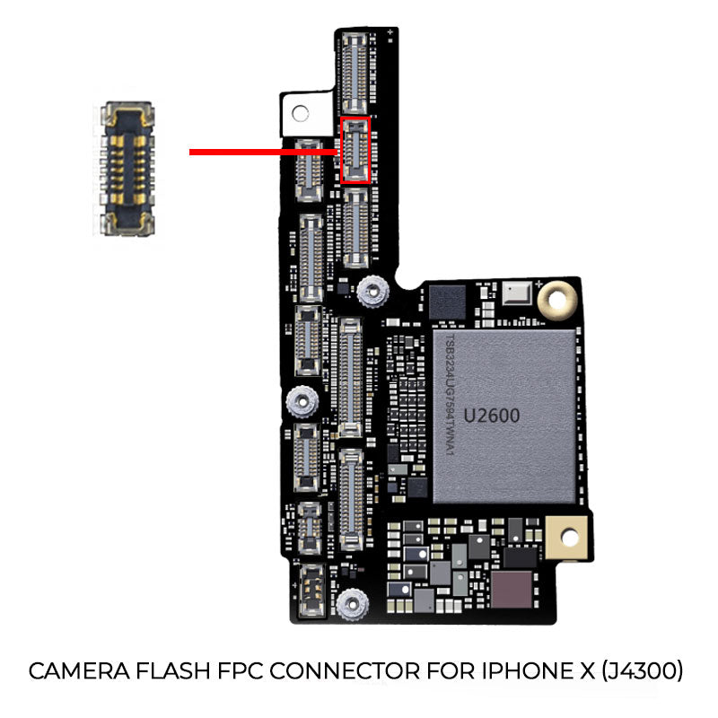 iPhone X J4300 Camera Flash FPC Connector Repair Replacement – JS Tech