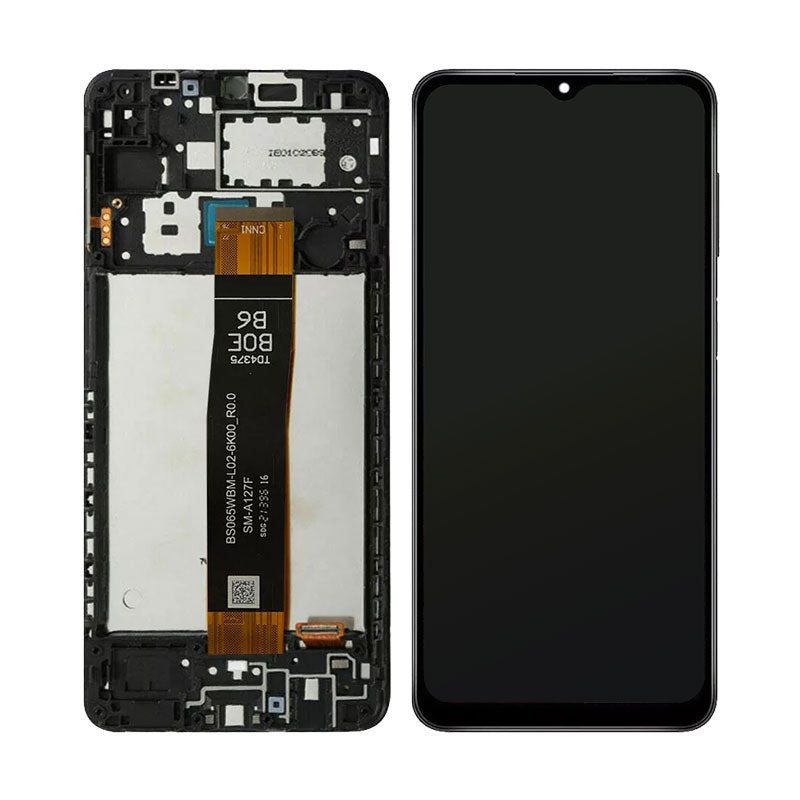 LCD Digitizer Screen Assembly with Frame Replacement Service Pack for Galaxy A12s 2021 A127