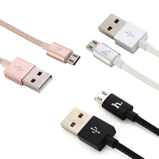 HOCO MICRO USB TO USB METAL KNITTED CABLE ( 1.2M ) UPM05