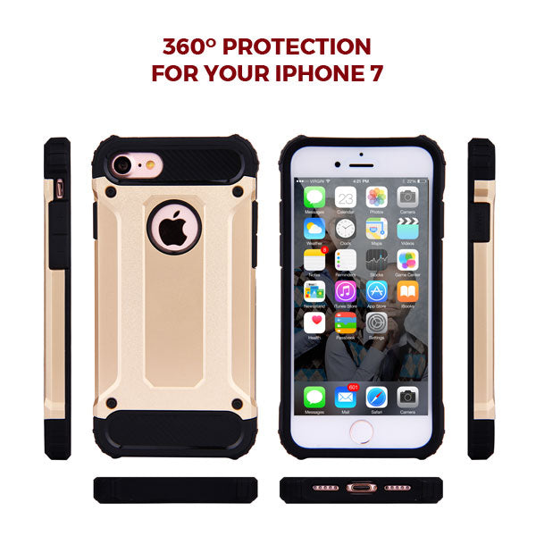iPhone 7/ 8/ SE 2020/ SE 2022 Shockproof Protective Armor Rugged Case - Gold