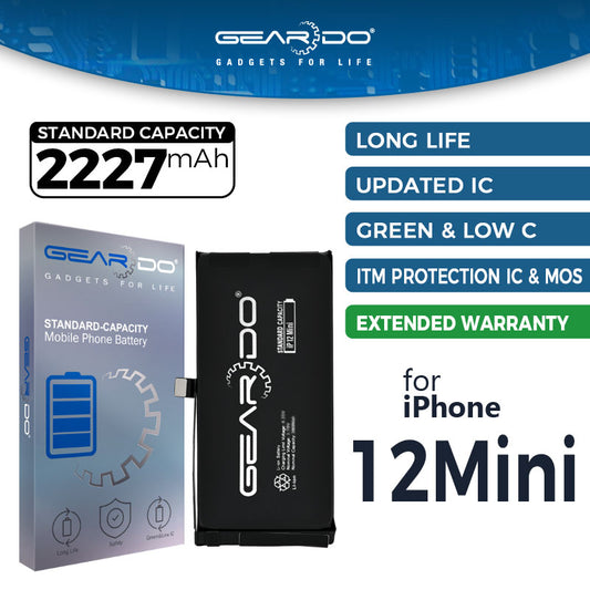 Premium Geardo Battery Standard Capacity 2227mAh for iPhone 12 Mini