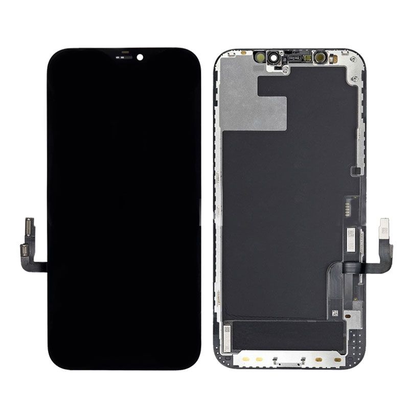 Geardo Premium Soft OLED LCD Touch Screen Assembly + Frame for iPhone 12 | 12 Pro