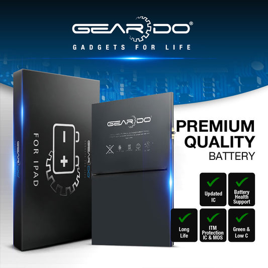 Premium Geardo Battery 8827mAh Compatible for iPad Air 1st Gen | iPad 5 2017 | iPad 6 2018 | iPad 7 2019 | iPad 8 2020 | iPad 9 2021