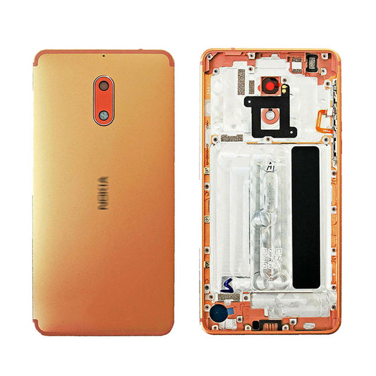 Nokia 6 Back Battery Cover Housing with Camera Lens and Frame Replacement