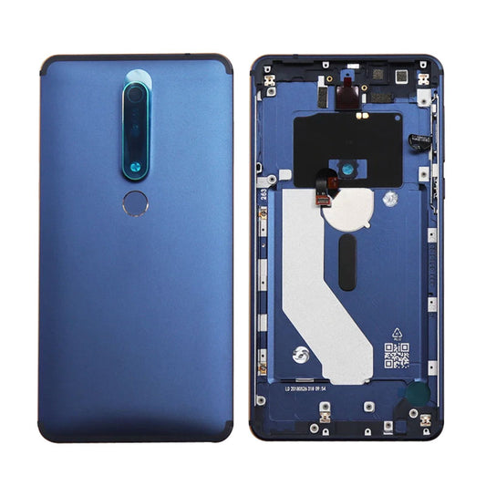 Nokia 6.1 Back Battery Cover Housing with Camera Lens and Fingerprint Flex Replacement