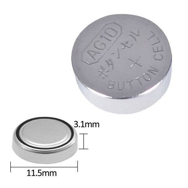 Pkcell Alkaline Button Cell AG10 1.5V 10pcs pack