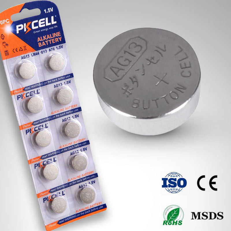 Button Cell Packaging Pkcell Alkaline Button Cell AG13 1.5V 10 pc pack – JS Tech