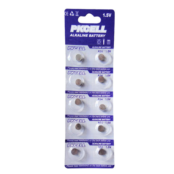 Ag4 Cell Pkcell Alkaline Button Cell AG4 1.5V 10pcs pack – JS Tech