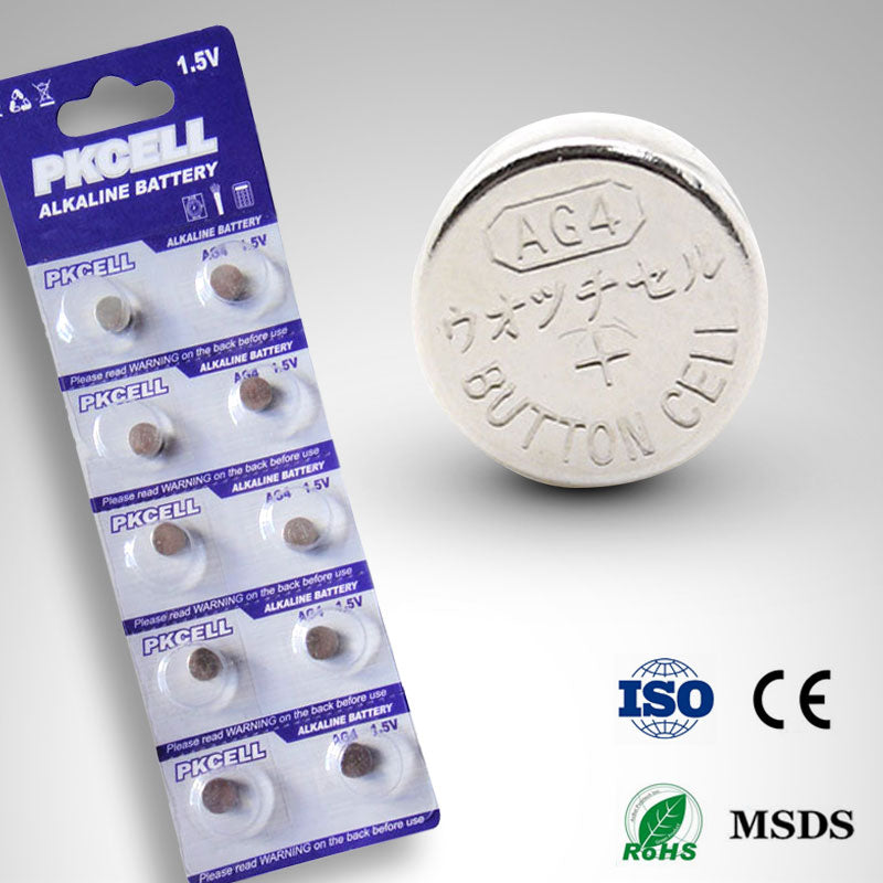 Ag4 Cell Pkcell Alkaline Button Cell AG4 1.5V 10pcs pack – JS Tech